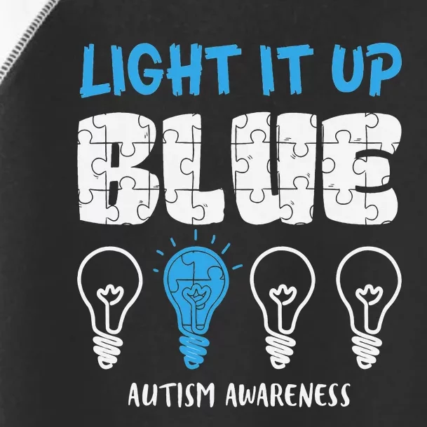 Autism Awareness Light It Up Blue awareness month Toddler Fine Jersey T-Shirt