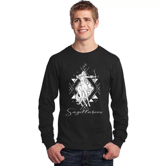 Archer Arrow Lady Centaur Zodiac Sign Horoscope Sagittarius Tall Long Sleeve T-Shirt