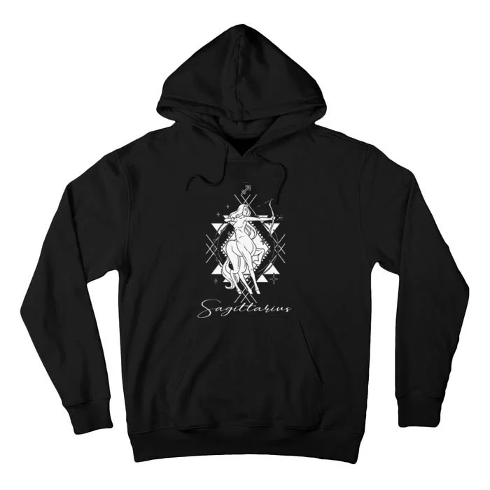 Archer Arrow Lady Centaur Zodiac Sign Horoscope Sagittarius Tall Hoodie