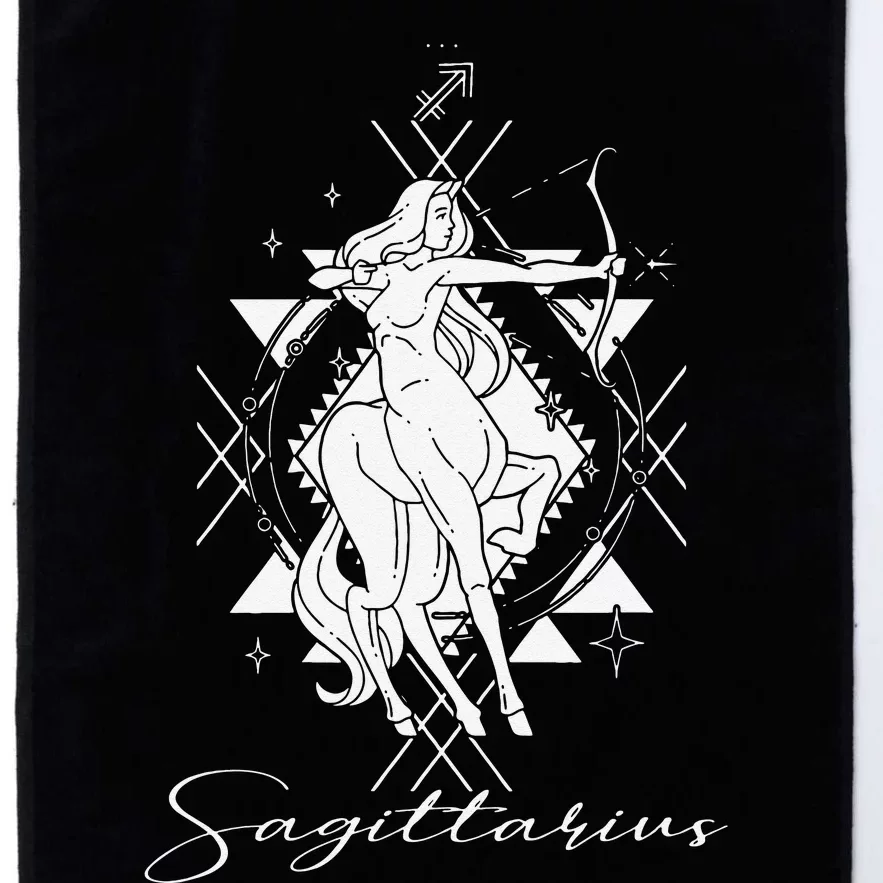 Archer Arrow Lady Centaur Zodiac Sign Horoscope Sagittarius Platinum Collection Golf Towel