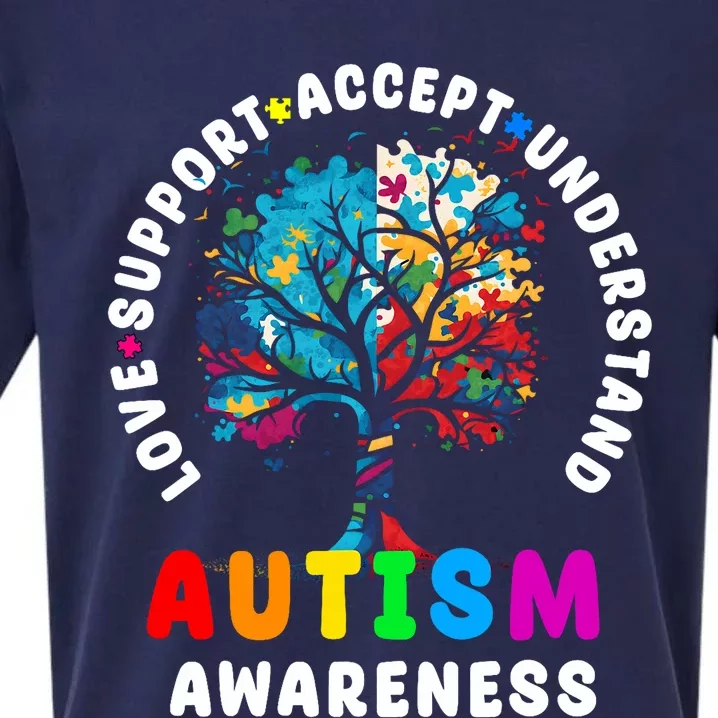 Autism Awareness Love Support Accept Understand Autism Sueded Cloud Jersey T-Shirt