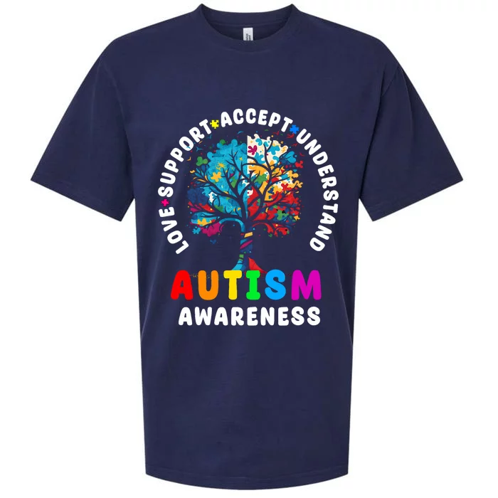 Autism Awareness Love Support Accept Understand Autism Sueded Cloud Jersey T-Shirt