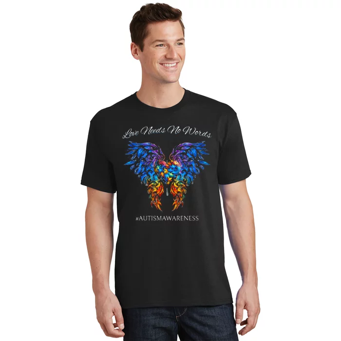 Autism Awareness Love Needs No Words Neurodiversity T-Shirt