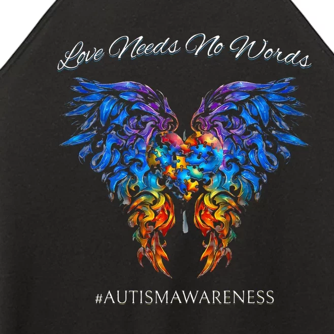 Autism Awareness Love Needs No Words Neurodiversity Women’s Perfect Tri Rocker Tank