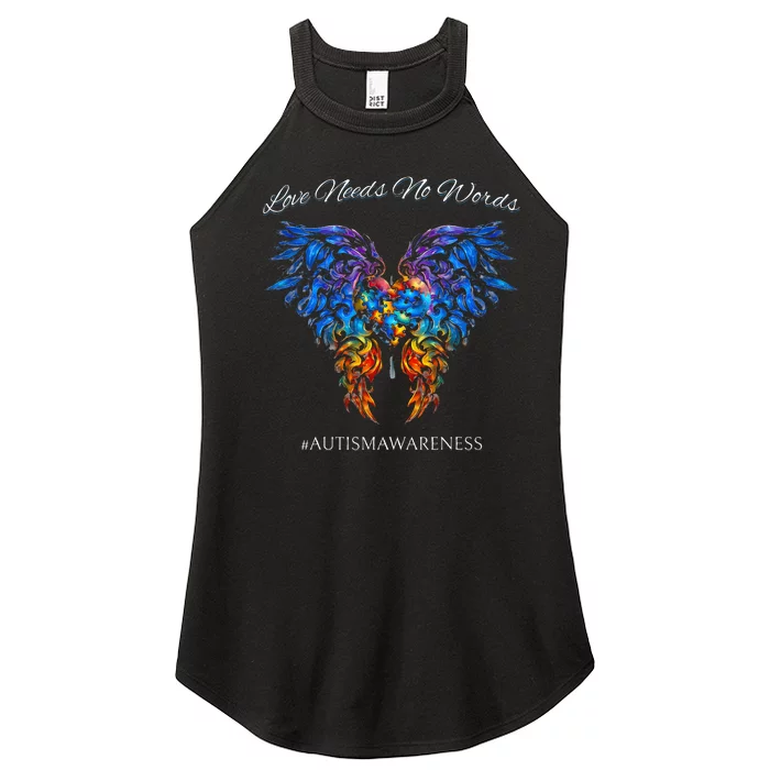 Autism Awareness Love Needs No Words Neurodiversity Women’s Perfect Tri Rocker Tank