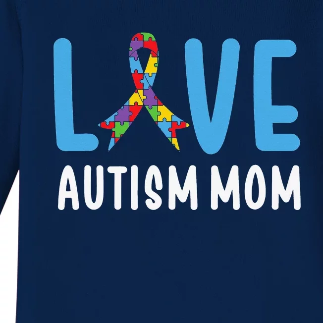 Autism Awareness Love Autism Mom Mother Acceptance Baby Long Sleeve Bodysuit