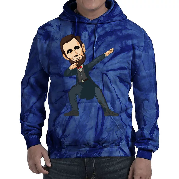 Abraham Abe Lincoln Dabbing Dab Dance 4th Of July Gift Tie Dye Hoodie