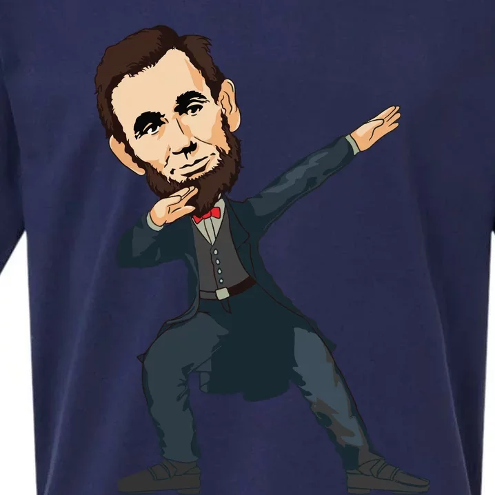 Abraham Abe Lincoln Dabbing Dab Dance 4th Of July Gift Sueded Cloud Jersey T-Shirt