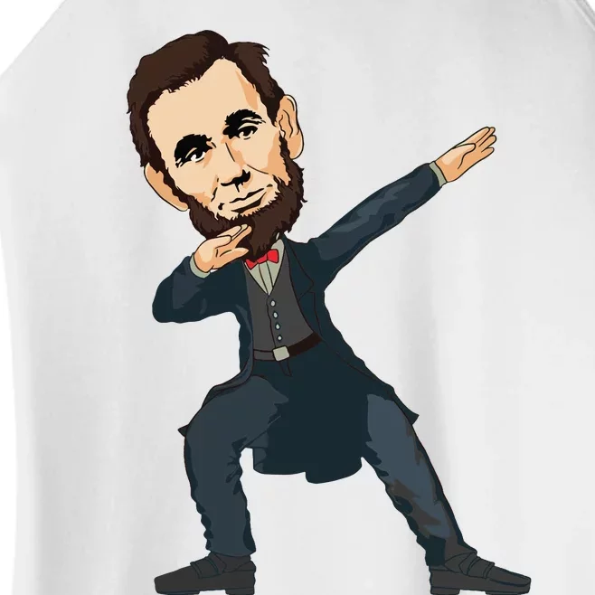 Abraham Abe Lincoln Dabbing Dab Dance 4th Of July Gift Women’s Perfect Tri Rocker Tank