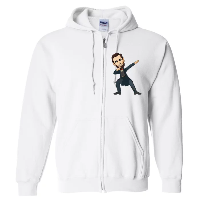 Abraham Abe Lincoln Dabbing Dab Dance 4th Of July Gift Full Zip Hoodie