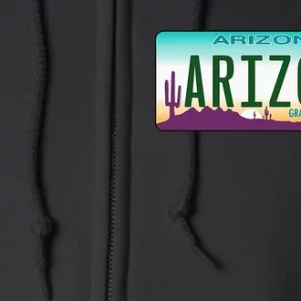 Arizona AZ License Plate Classic Full Zip Hoodie