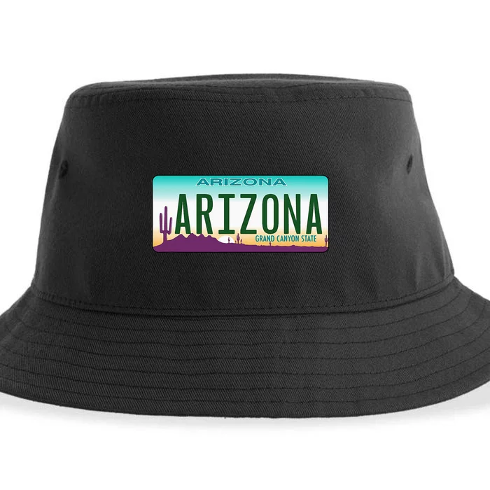 Arizona AZ License Plate Classic Sustainable Bucket Hat