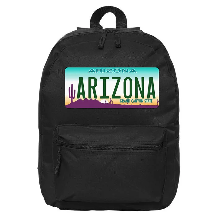 Arizona AZ License Plate Classic 16 in Basic Backpack