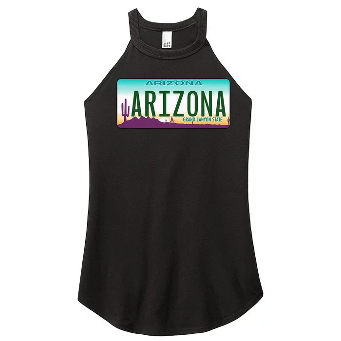 Arizona AZ License Plate Classic Women’s Perfect Tri Rocker Tank