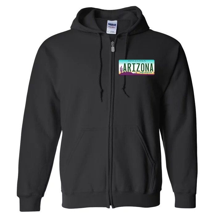 Arizona AZ License Plate Classic Full Zip Hoodie