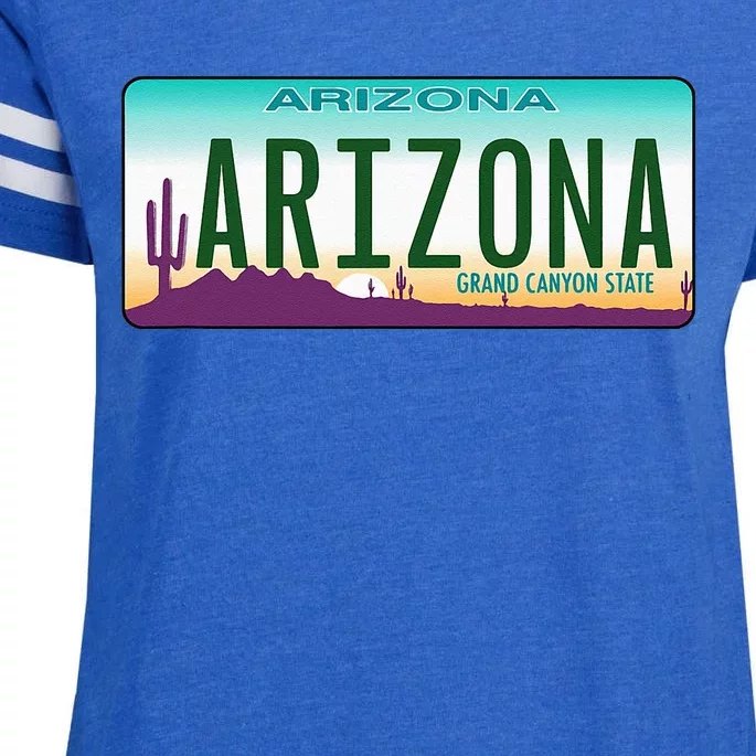 Arizona AZ License Plate Classic Enza Ladies Jersey Football T-Shirt