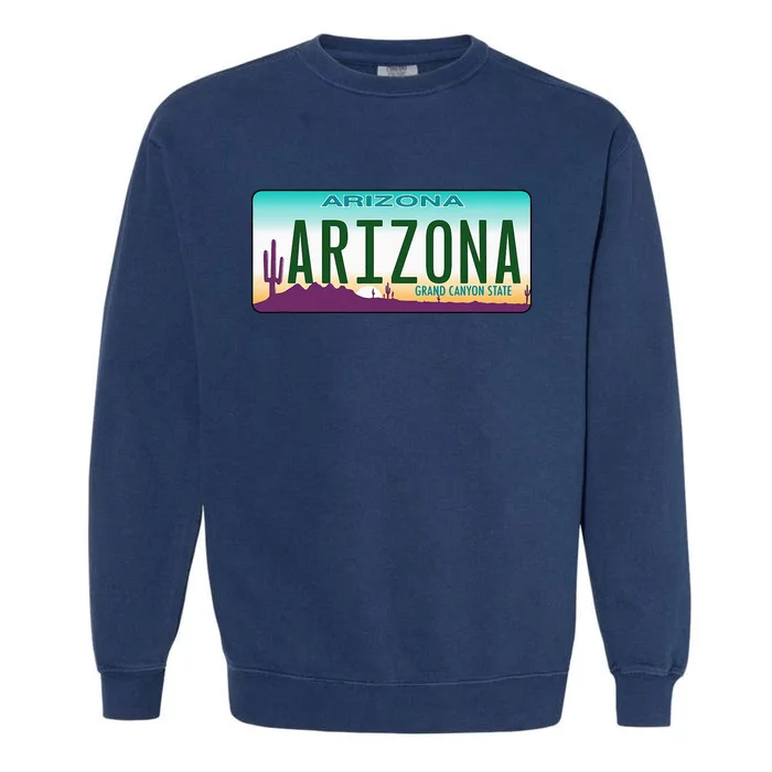 Arizona AZ License Plate Classic Garment-Dyed Sweatshirt