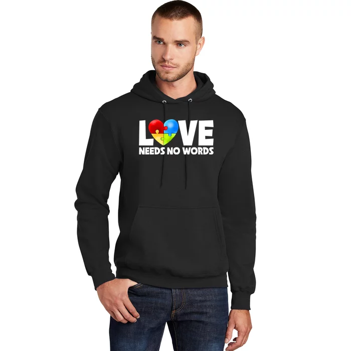 Autism Awareness Love Autism Needs No Word Autism Teacher Hoodie