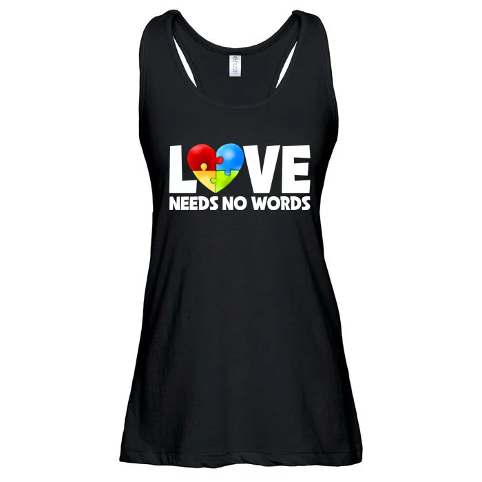 Autism Awareness Love Autism Needs No Word Autism Teacher Ladies Essential Flowy Tank