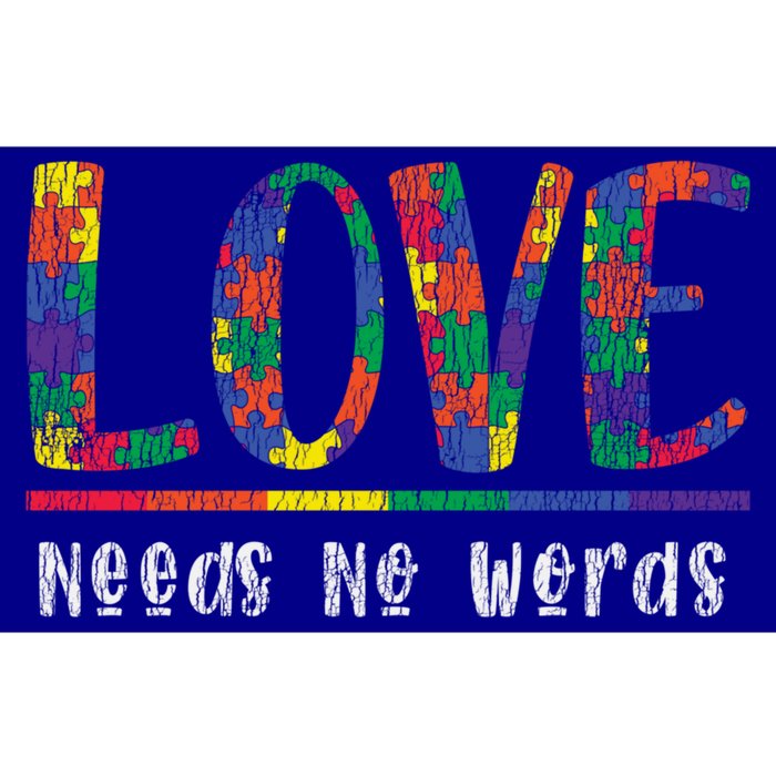 Autism Awareness Love Needs No Words Autistic Awareness Great Gift Bumper Sticker