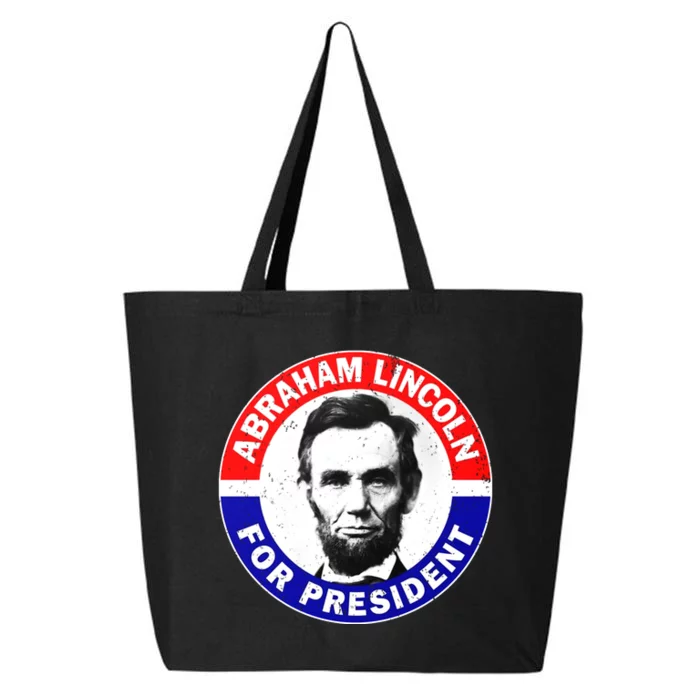 Abraham Abe Lincoln For President Vintage 25L Jumbo Tote