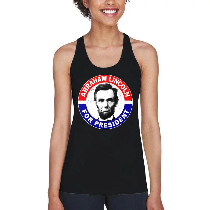 Abraham Abe Lincoln For President Vintage Women's Racerback Tank