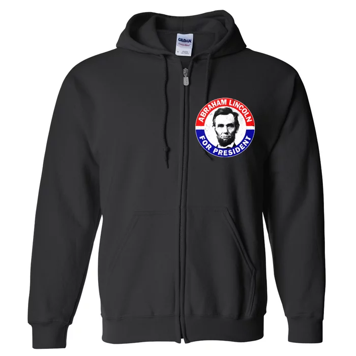 Abraham Abe Lincoln For President Vintage Full Zip Hoodie