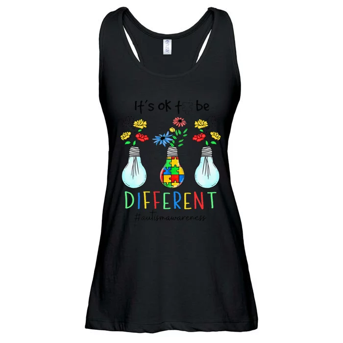 Autism Awareness Light Its Ok To Be Different Ladies Essential Flowy Tank