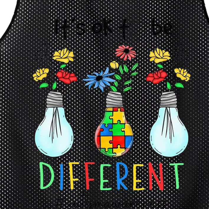 Autism Awareness Light Its Ok To Be Different Mesh Reversible Basketball Jersey Tank