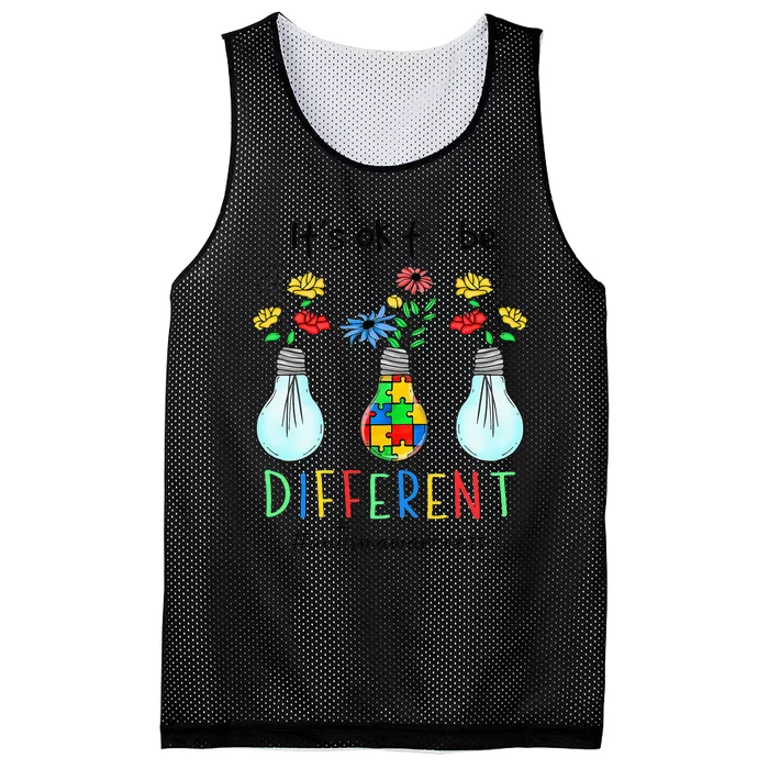 Autism Awareness Light Its Ok To Be Different Mesh Reversible Basketball Jersey Tank