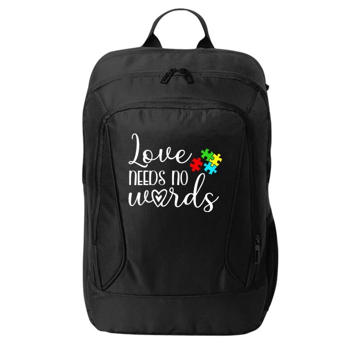 Autism Awareness Love Needs No Words Wo Be Kind City Backpack