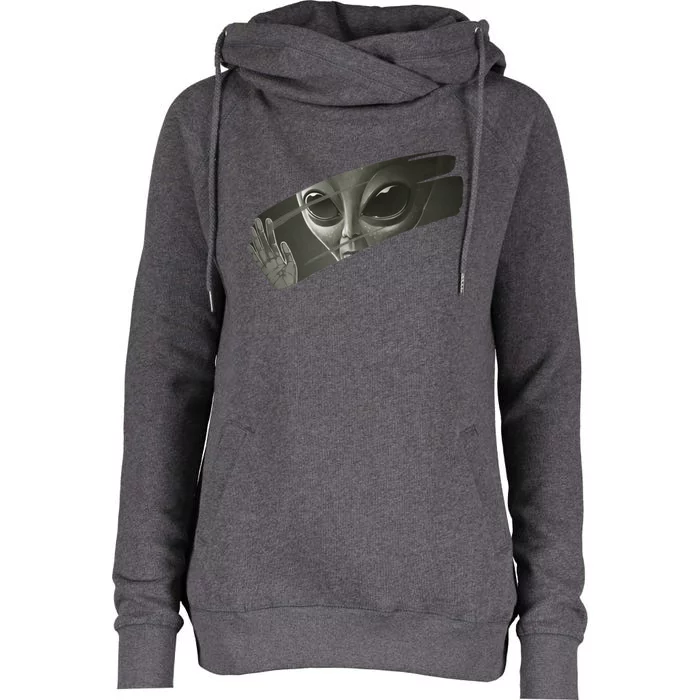 Alien Womens Funnel Neck Pullover Hood