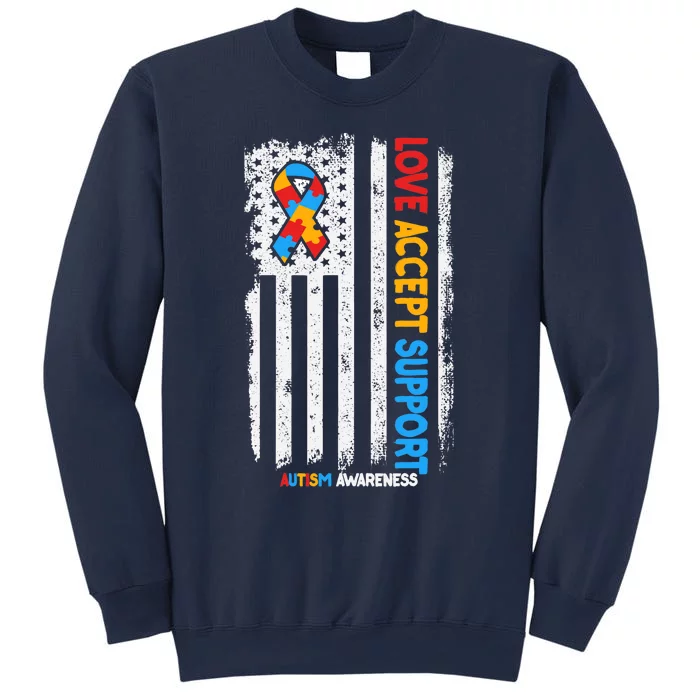 Autism Autistic Love Accept Support Autism Awareness Sweatshirt