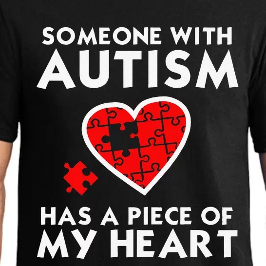 Autism Awareness Love Piece Of My Heart Tee Pajama Set