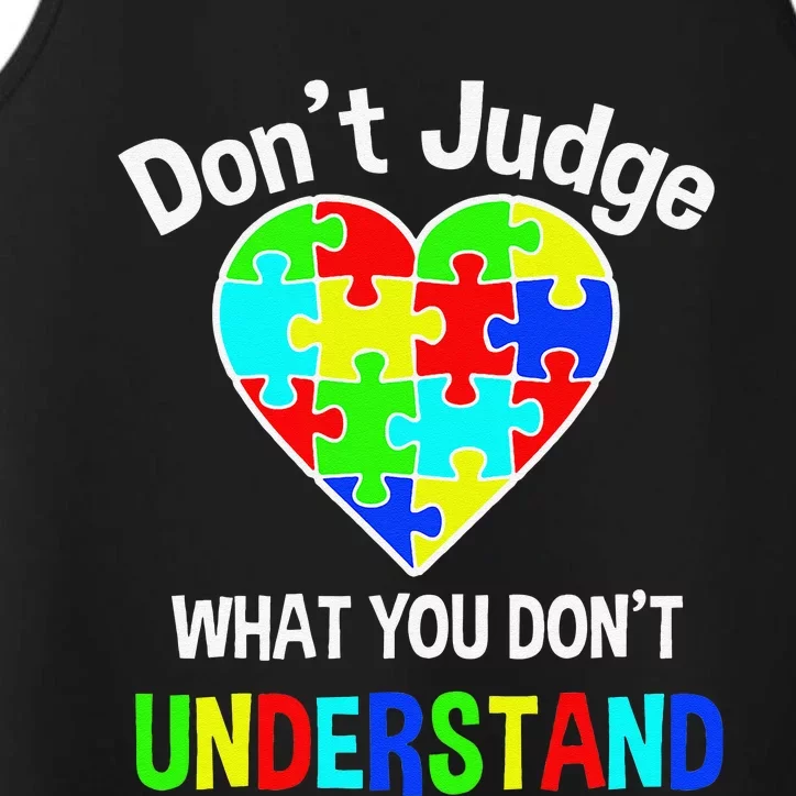 Autism Awareness Love And Support Acceptance Performance Tank