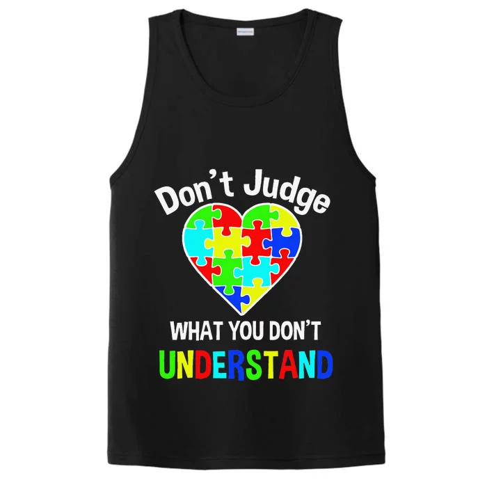 Autism Awareness Love And Support Acceptance Performance Tank