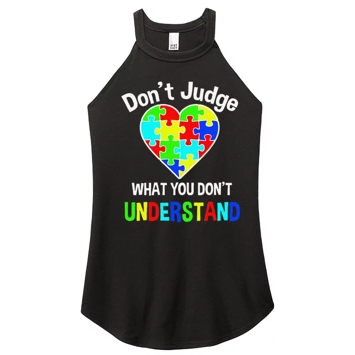 Autism Awareness Love And Support Acceptance Women’s Perfect Tri Rocker Tank