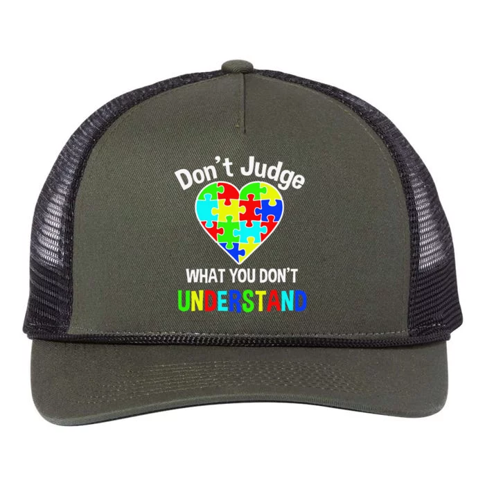 Autism Awareness Love And Support Acceptance Retro Rope Trucker Hat Cap