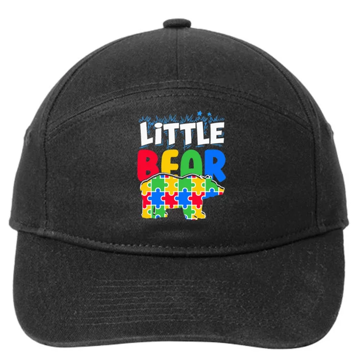 Autism Awareness Little Bear Cute support month 7-Panel Snapback Hat