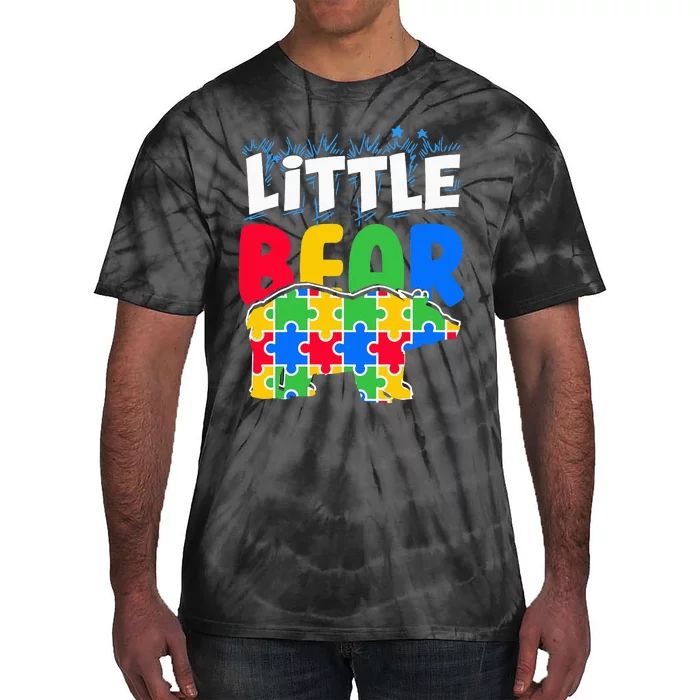 Autism Awareness Little Bear Cute support month Tie-Dye T-Shirt