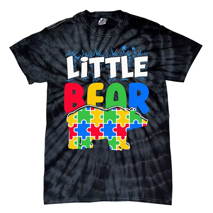 Autism Awareness Little Bear Cute support month Tie-Dye T-Shirt