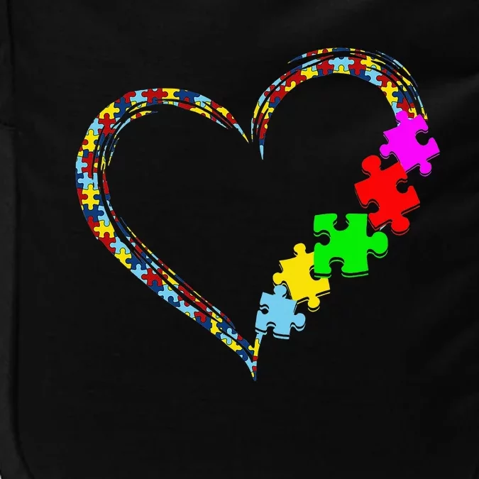 Autism Awareness Love Heart Puzzle Piece Valentines Day Impact Tech Backpack