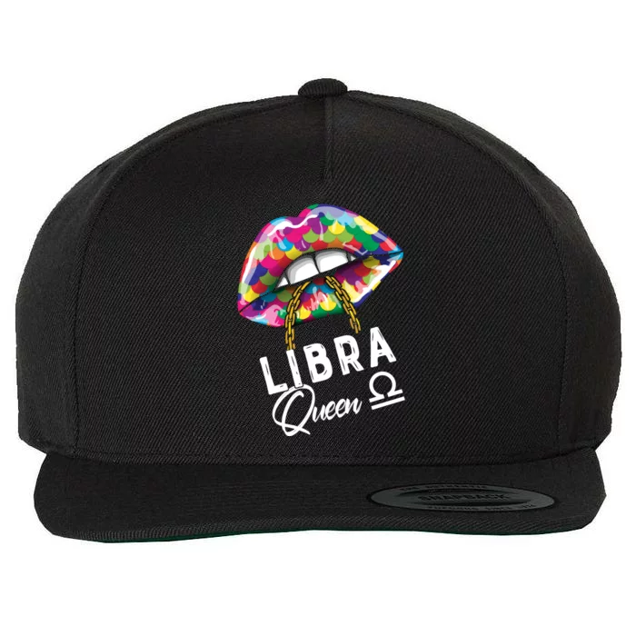 Autism Awareness Lips Libra Queen September October Birthday Cute Gift Wool Snapback Cap