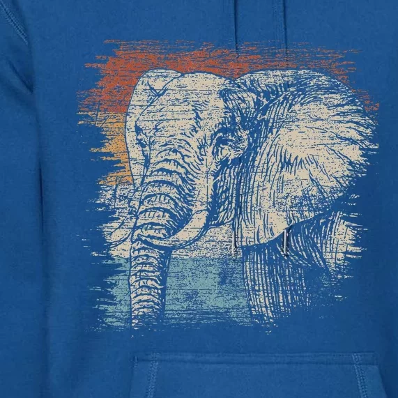 African Animal Lover Gift Elephant Premium Hoodie