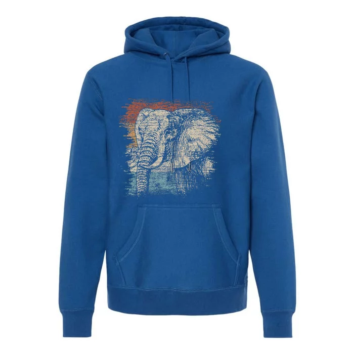 African Animal Lover Gift Elephant Premium Hoodie