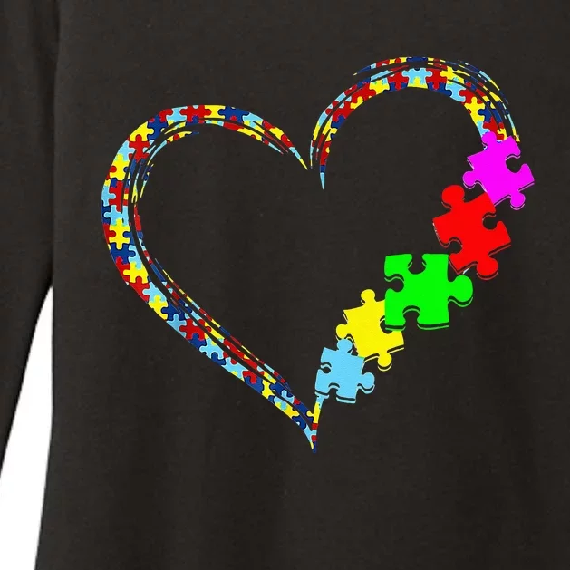 Autism Awareness Love Heart Puzzle Piece Gift Men Women Womens CVC Long Sleeve Shirt