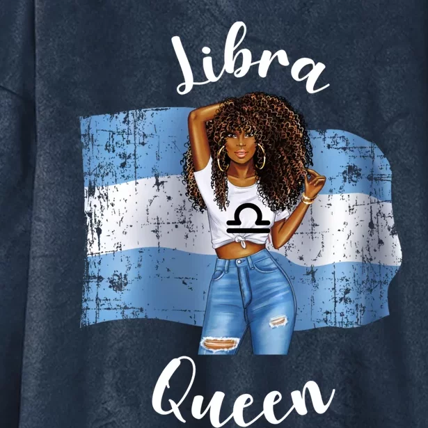 Afro Argentinian Libra Queen Black Zodiac Argentina Gift Hooded Wearable Blanket