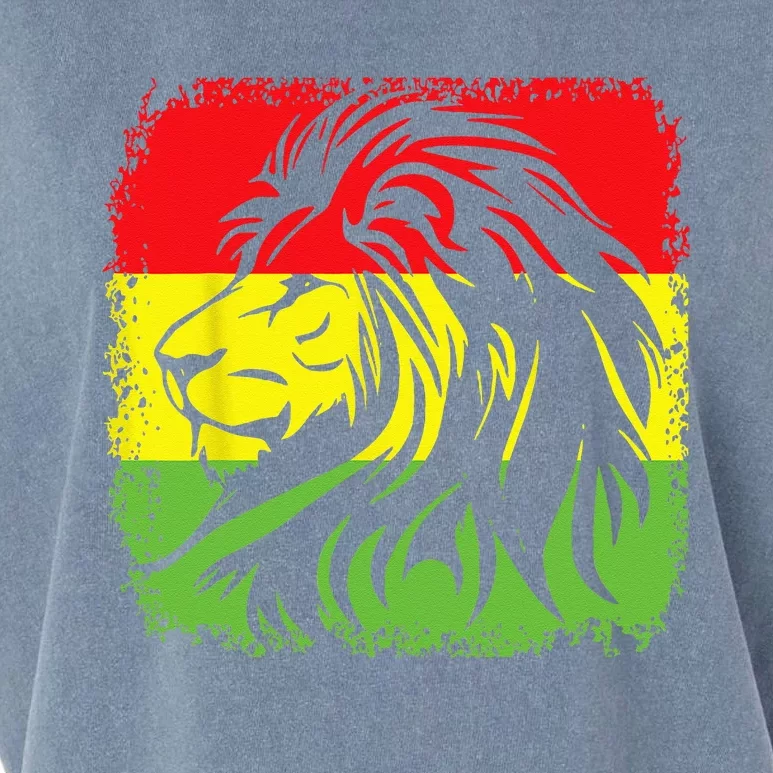 African American Lion Juneteenth Black History Month Garment-Dyed Women's Muscle Tee