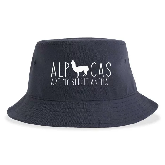 Alpacas Are My Spirit Animal Lama Llama Faith Peru Farm Sustainable Bucket Hat