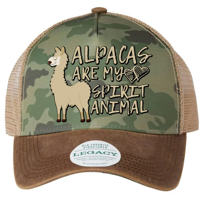 Alpacas Are My Spirit Animals Funny Llama Legacy Tie Dye Trucker Hat